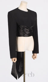 ANDEANA BOW CROP TOP IN WHITE