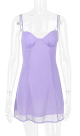 CHRISTIANA LAVENDER MINI DRESS IN PURPLE
