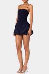 sharon bud mini dress in navy blue