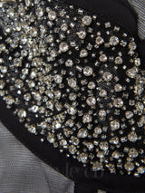 CRYSTAL EMBELLISHED CORSET MAXI DRESS