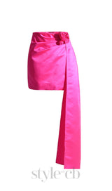 ANCHORET FLOWER MINI SKIRT IN PINK