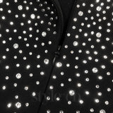 Crystal Velvet Singlet maxi dress in midnight black