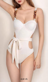 Dierk White Cutout One-Piece Swimsuit