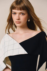 two-tone top wide-leg shorts two piece set