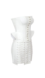 STEAMPUNK STEEL BONED SHAPER CORSET LACE UP SKIRTS TWO PIECE