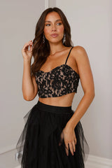 Lace Tulle Set in Black