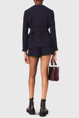 sigrid navy blue 4-pocket tweed jacket