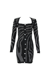 KNIT CRYSTAL MINI DRESS