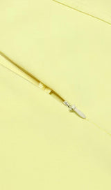 PATCHWORK STRAPLESS BANDAGE DRESS