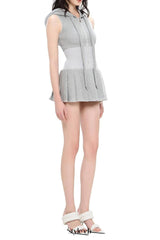 Cliffa Sleeveless Knit Mini Dress - Grey