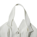 halter neck vest flower embellished pants suit in ivory