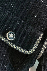 venus black Contrasting Stitching Detail Ribbed Dress