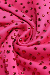 claire crystal Embellished Cutout Maxi Dress in rose red