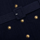 carlin Navy Viscose Knit Mini Dress