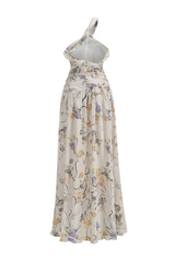 Azriel Floral Print One Shoulder Maxi Dress