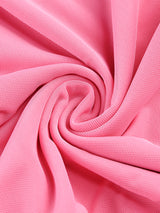 PINK CUT OUT SPLIT RUCHED MAXI DRESS