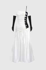 Bartol Satin Braided Rope Maxi Dress