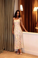 karen Floral maxi Dress in multicolor