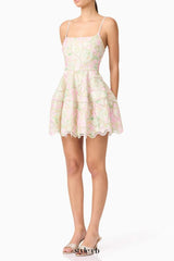 karen Floral Mini Dress in multicolor