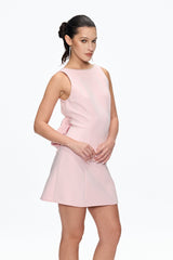 bernice Pearl Bow Backless Mini Dress in pink