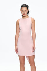 bernice Pearl Bow Backless Mini Dress in pink