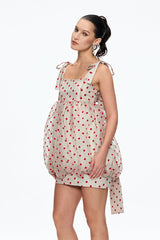 jennifer Dot Grid Bow Mini Dress