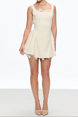 lorraine Sleeveless Mini Dress In Apricot