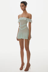 Charelle Off Shoulder Ruffle Mini Dress