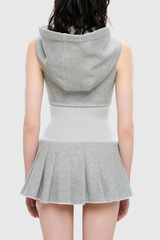 Cliffa Sleeveless Knit Mini Dress - Grey