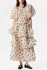 Colette Polka Dot Ruffle Skirt Two Piece Set