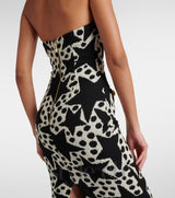 MEDALLION-PENDANT JACQUARD MAXI DRESS