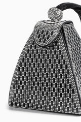 Rhinestone-embellished Pyramid Handbag