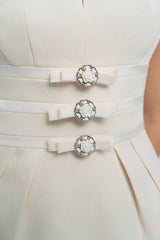 v-cut neckline maxi dress in beige