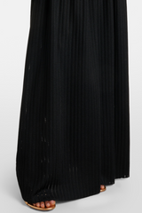 Deasa Strapless Belted Knit Maxi Dress - Black