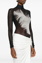 Deirdre Feather Mesh Bodysuit