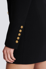 evelyn Asymmetric Buttoned Mini Dress