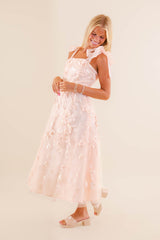 Absolute Elegance 3D Flower Midi Dress