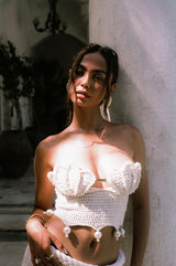 Ivory Shell Knitted Dress Set