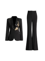 EMBROIDERED PEPLUM BLAZER IN WHITE