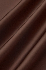 Ilya Asymmetrical Cutout Satin Maxi Dress in Brown