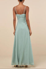 Jelena Sage Pleated Sleeveless Maxi Dress