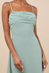 Jelena Sage Pleated Sleeveless Maxi Dress