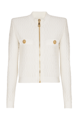 Kabin Crocodile Knit Top - White