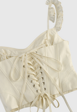 amelia Corset Lace Up Ruffle Skirt Set