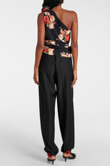 Mercy Floral Ruched One Shoulder Top