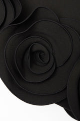 Miamor Floral Appliqué Mini Dress - Black