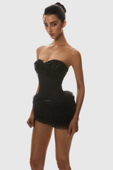 Nketia Sequin Embroidery Strapless Corset