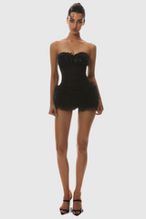 Nketia Sequin Embroidery Strapless Corset