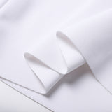 anila square neck crystal embellished mini dress in white