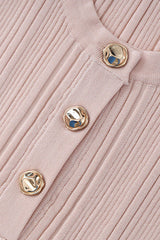 eartha sleeveless knitted dress top skirt set in apricot